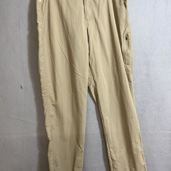 MARMOT Beige Straight Leg Flat Front 2 Pockets Chino‎ Women's Pants Size 12 - Picture 1 of 8